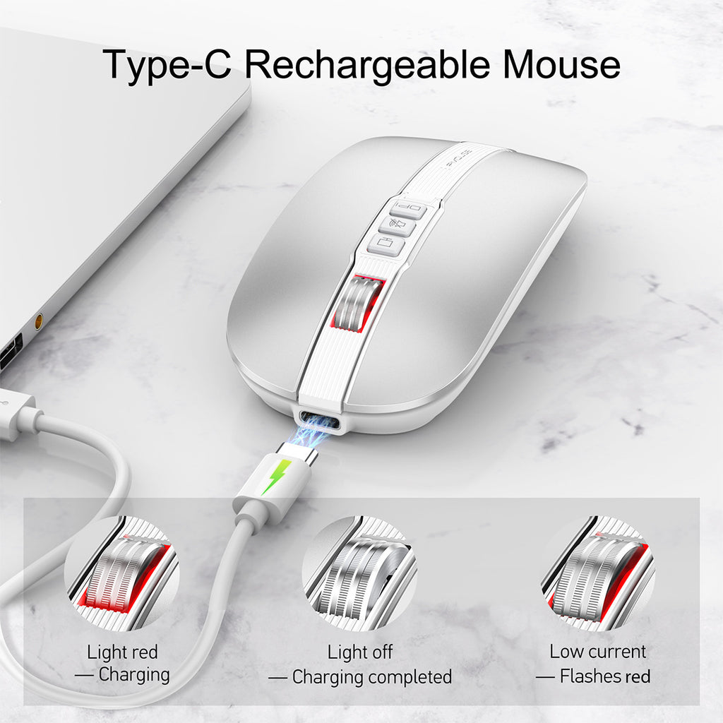 M113 Dual-Mode Wireless Rechargeable Mouse – Bluetooth 5.1 & 2.4GHz