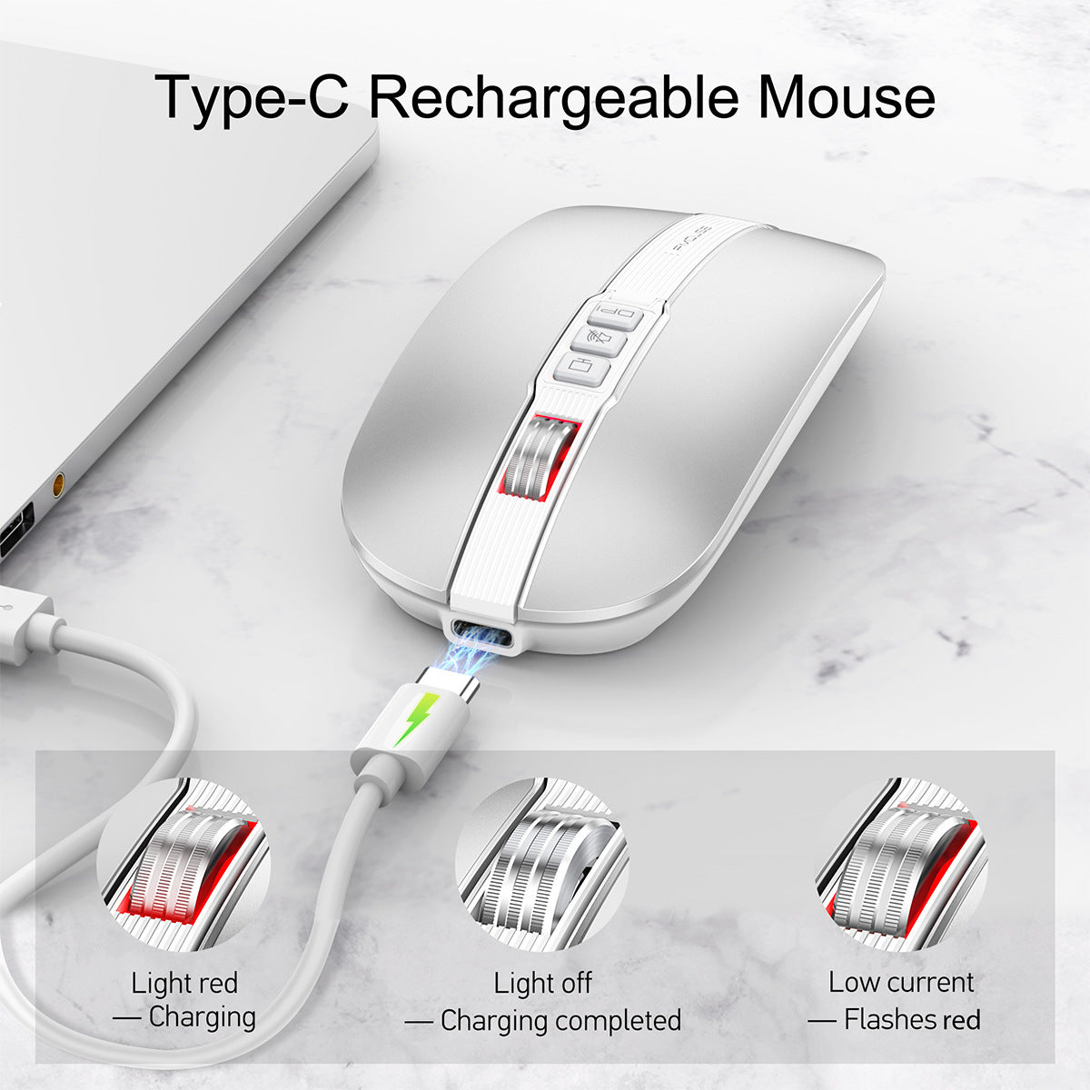 M113 Dual-Mode Wireless Rechargeable Mouse – Bluetooth 5.1 & 2.4GHz