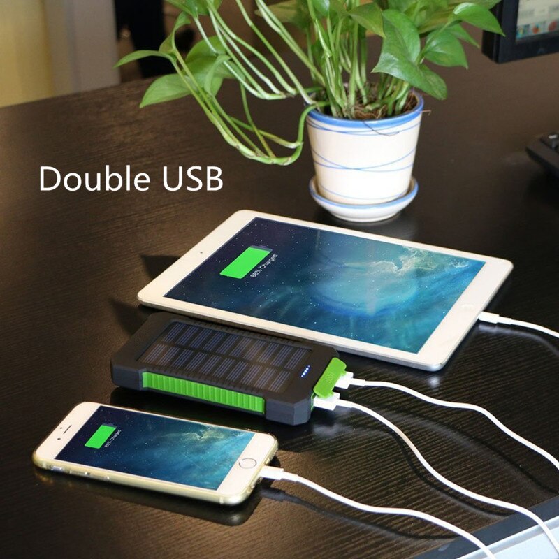 20,000mAh Solar Power Bank with LED Emergency Light