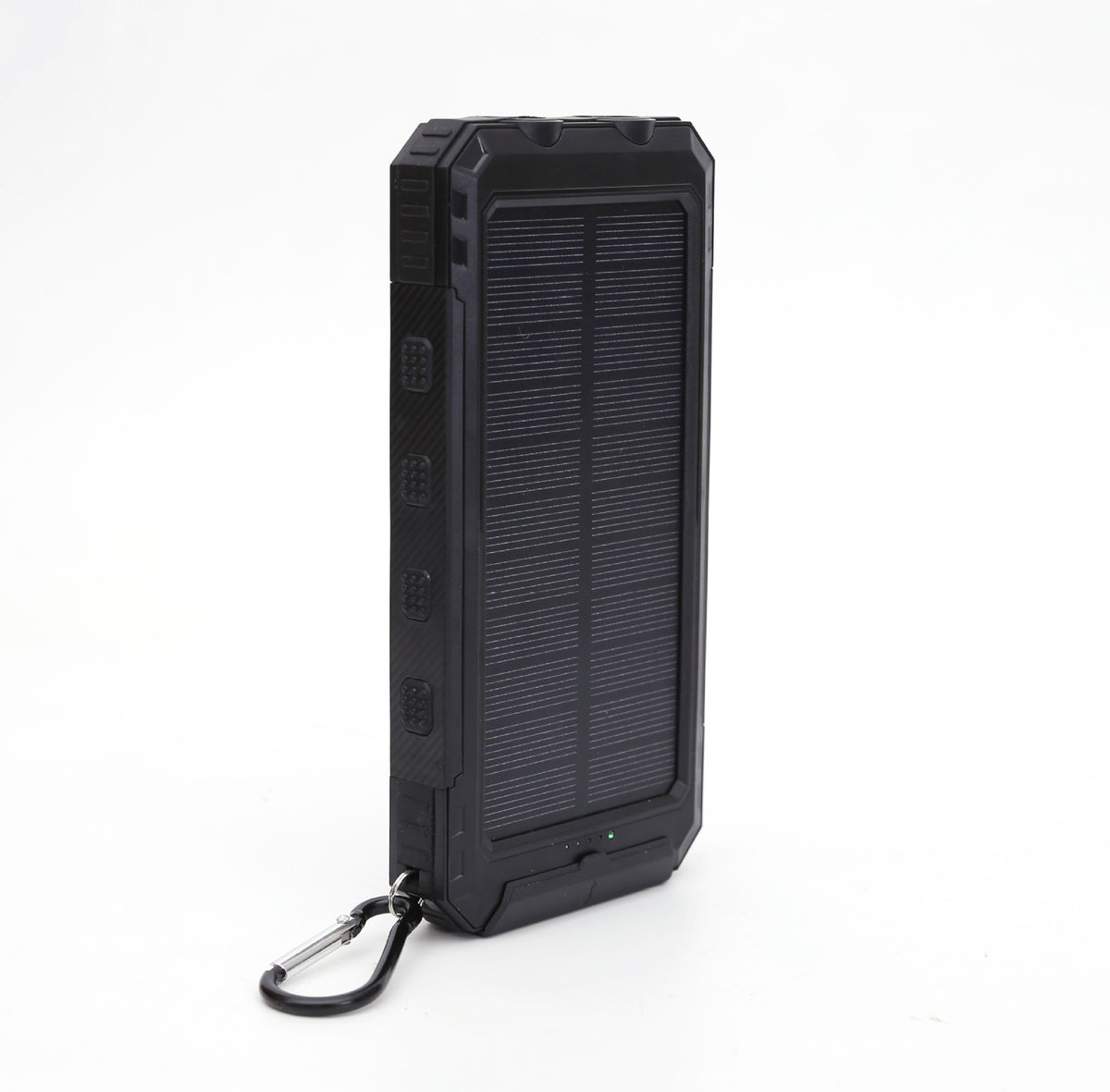 10,000mAh Rugged Solar Power Bank with Dual LED Flashlight & Compass