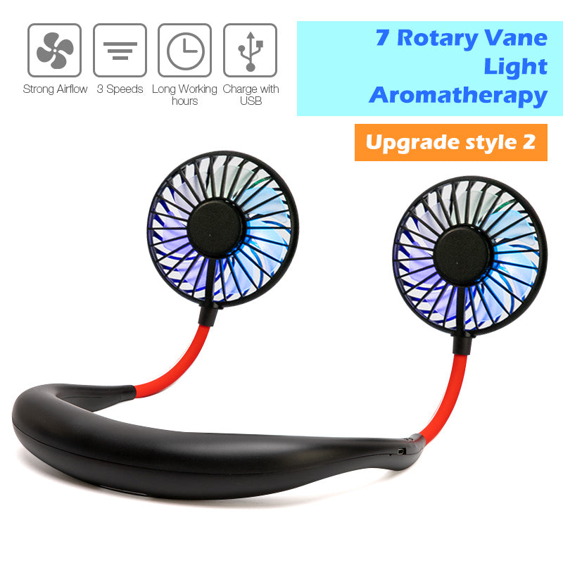 Rechargeable 2-in-1 Neck & Desk Cooling Fan
