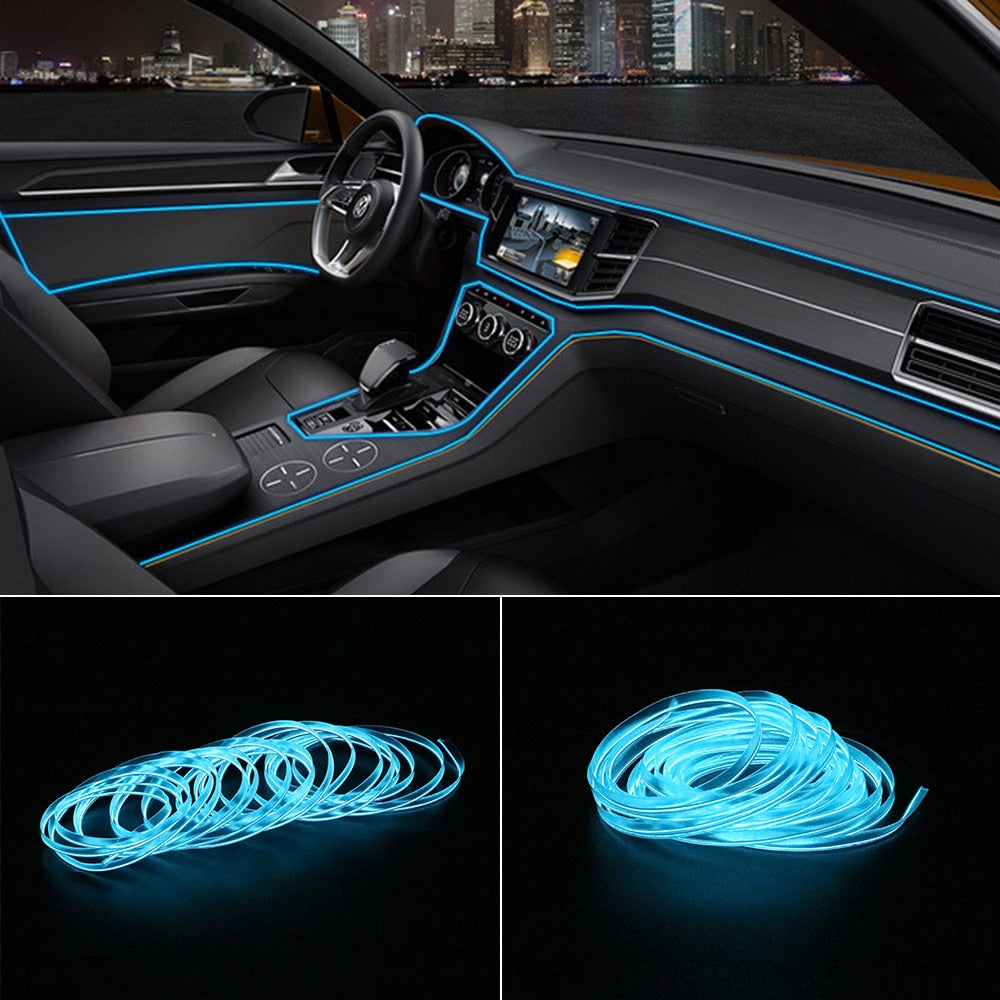 5M Neon EL Car Interior Ambient Light Strip