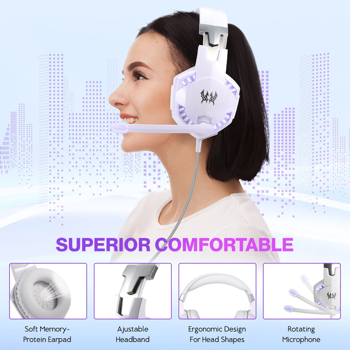 AntLabs G2000 LED Gaming Headset with 50mm Drivers