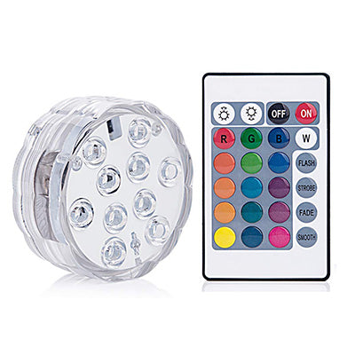 RGB Waterproof Submersible LED Lights with Remote Control