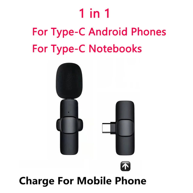 Wireless Lavalier Microphone for Phone – Plug & Play Clip-On Mic