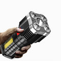 5-LED Rechargeable Flashlight with COB Side Light