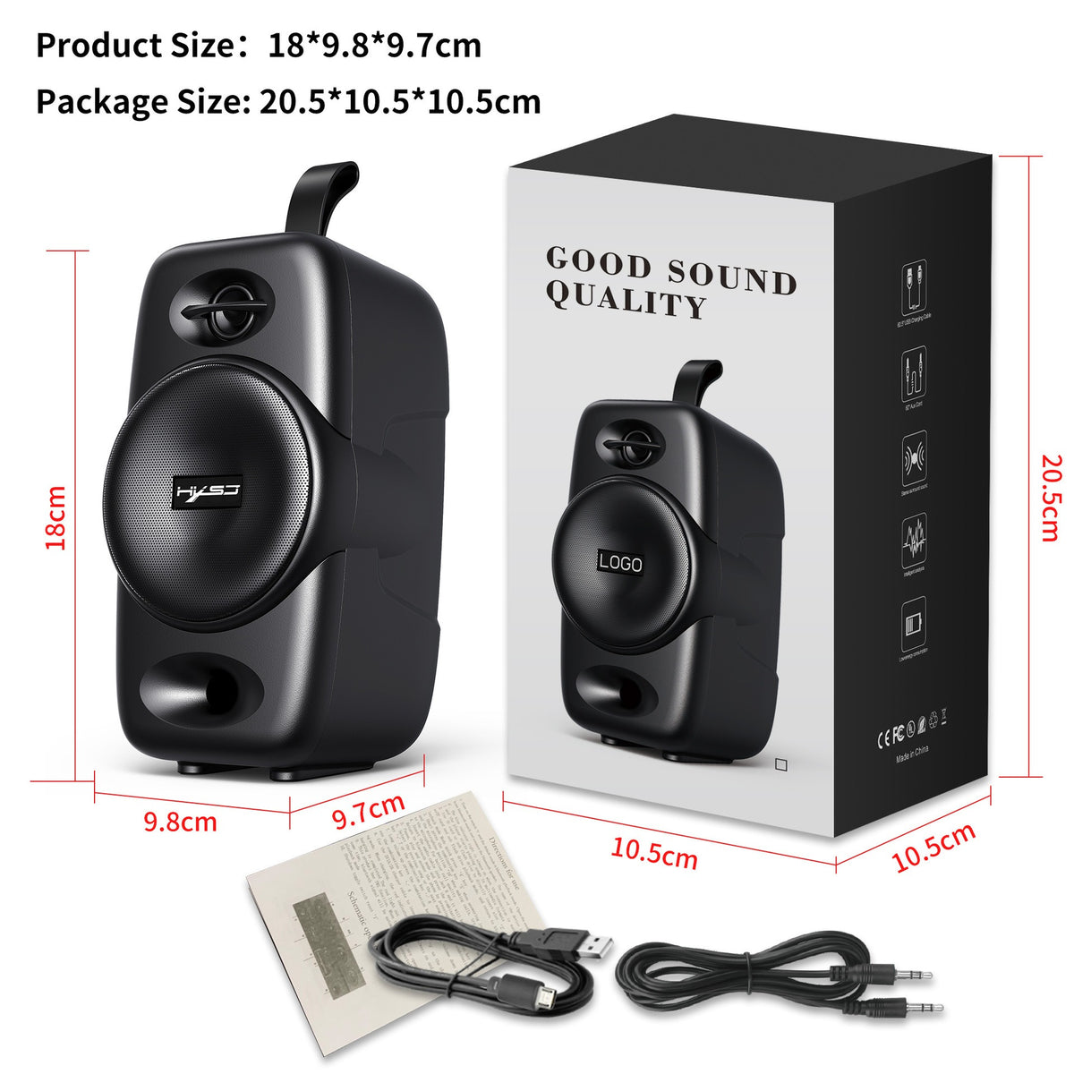 Portable Bluetooth 5.0 Wireless Speaker
