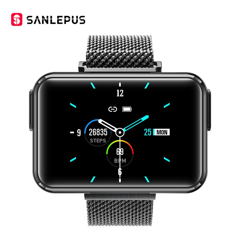 SANLEPUS Smart Watch with Hidden Wireless Earbuds – Bluetooth Fitness Smartwatch for Men &amp; Women