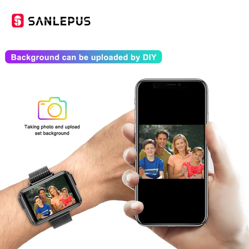 SANLEPUS Smart Watch with Hidden Wireless Earbuds – Bluetooth Fitness Smartwatch for Men &amp; Women