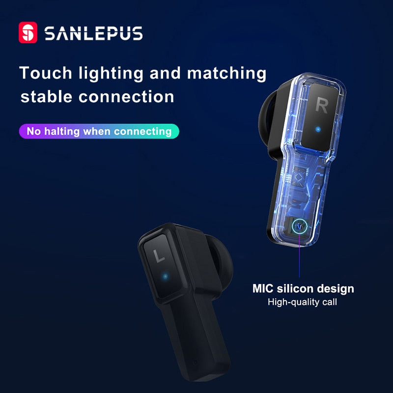 SANLEPUS Smart Watch with Hidden Wireless Earbuds – Bluetooth Fitness Smartwatch for Men &amp; Women
