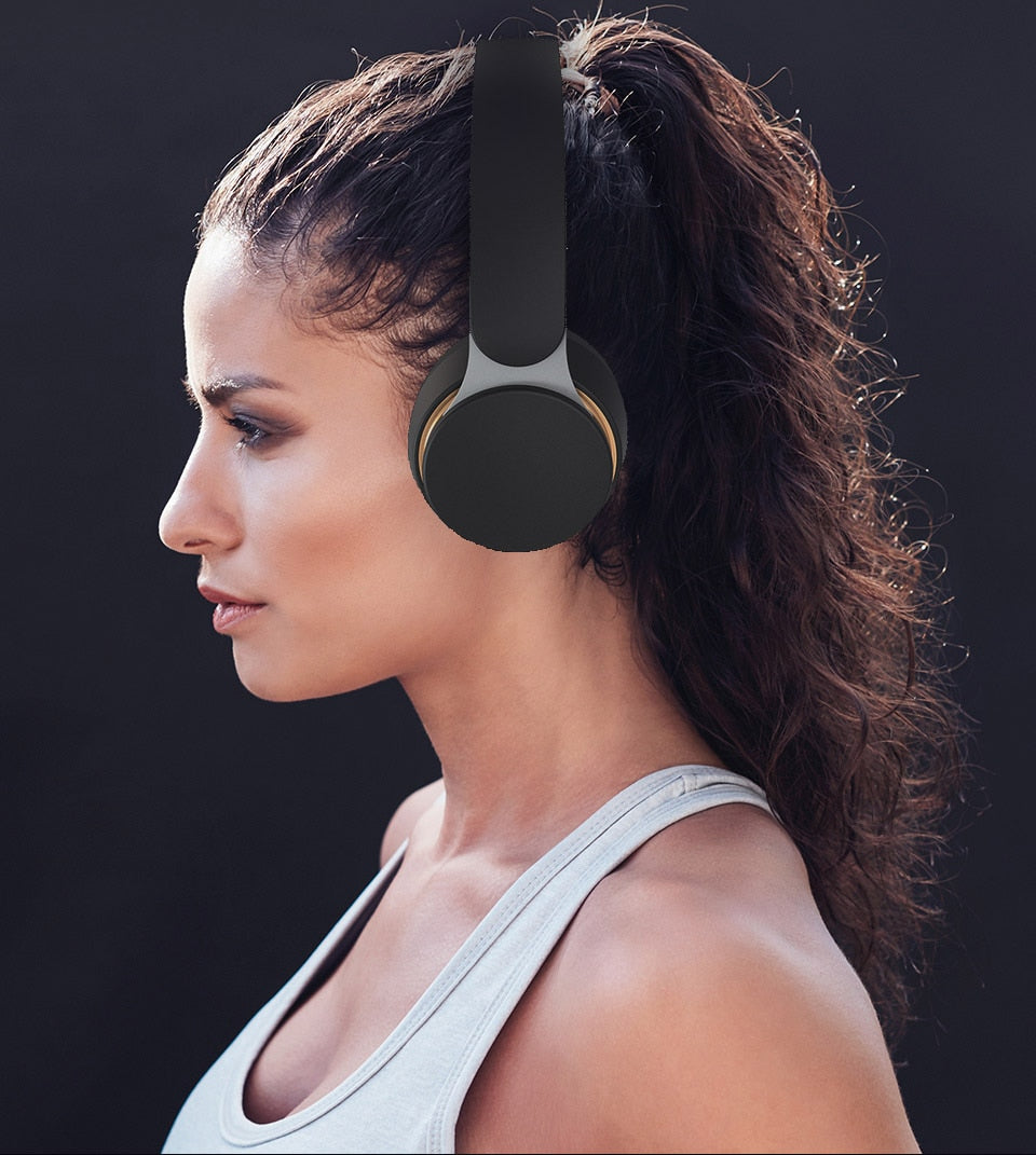 Tourya T7 Wireless Bluetooth Headphones – Foldable Over-Ear Headset with Deep Bass