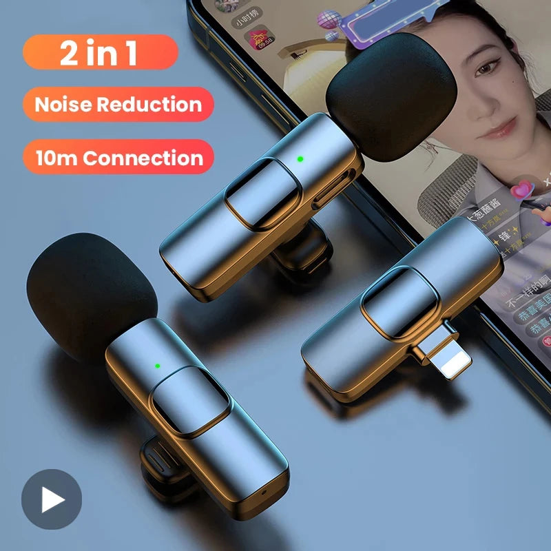 Wireless Lavalier Microphone for Phone – Plug & Play Clip-On Mic