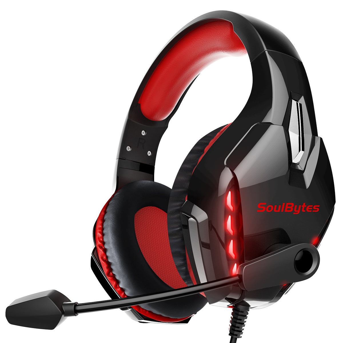 S11 50mm Wired Gaming Headset with Noise-Reducing Microphone & LED Lighting