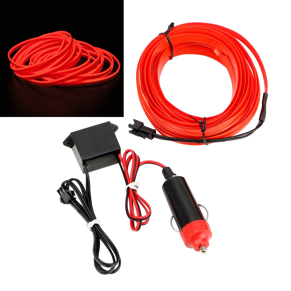 5M Neon EL Car Interior Ambient Light Strip