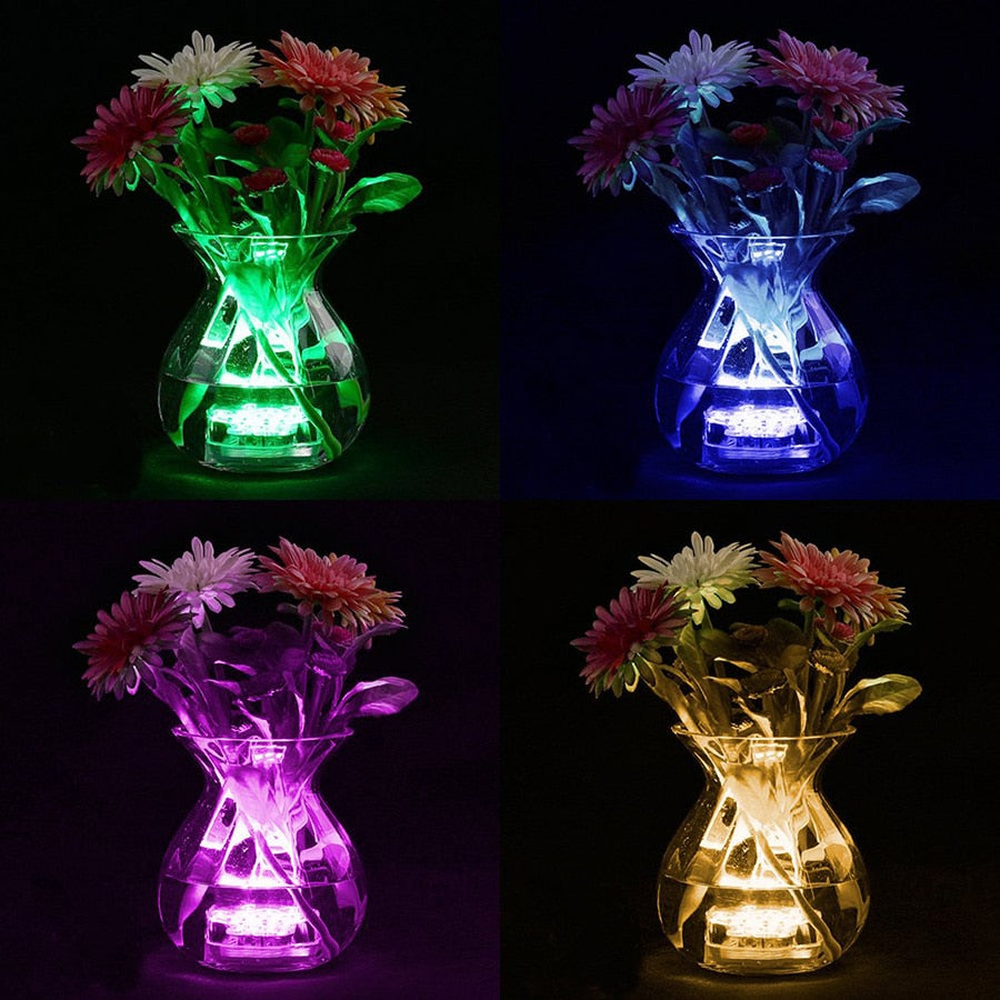 RGB Waterproof Submersible LED Lights with Remote Control