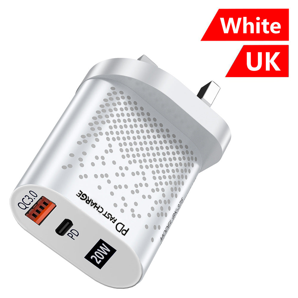 20W PD & QC 3.0 Dual-Port Fast Charger