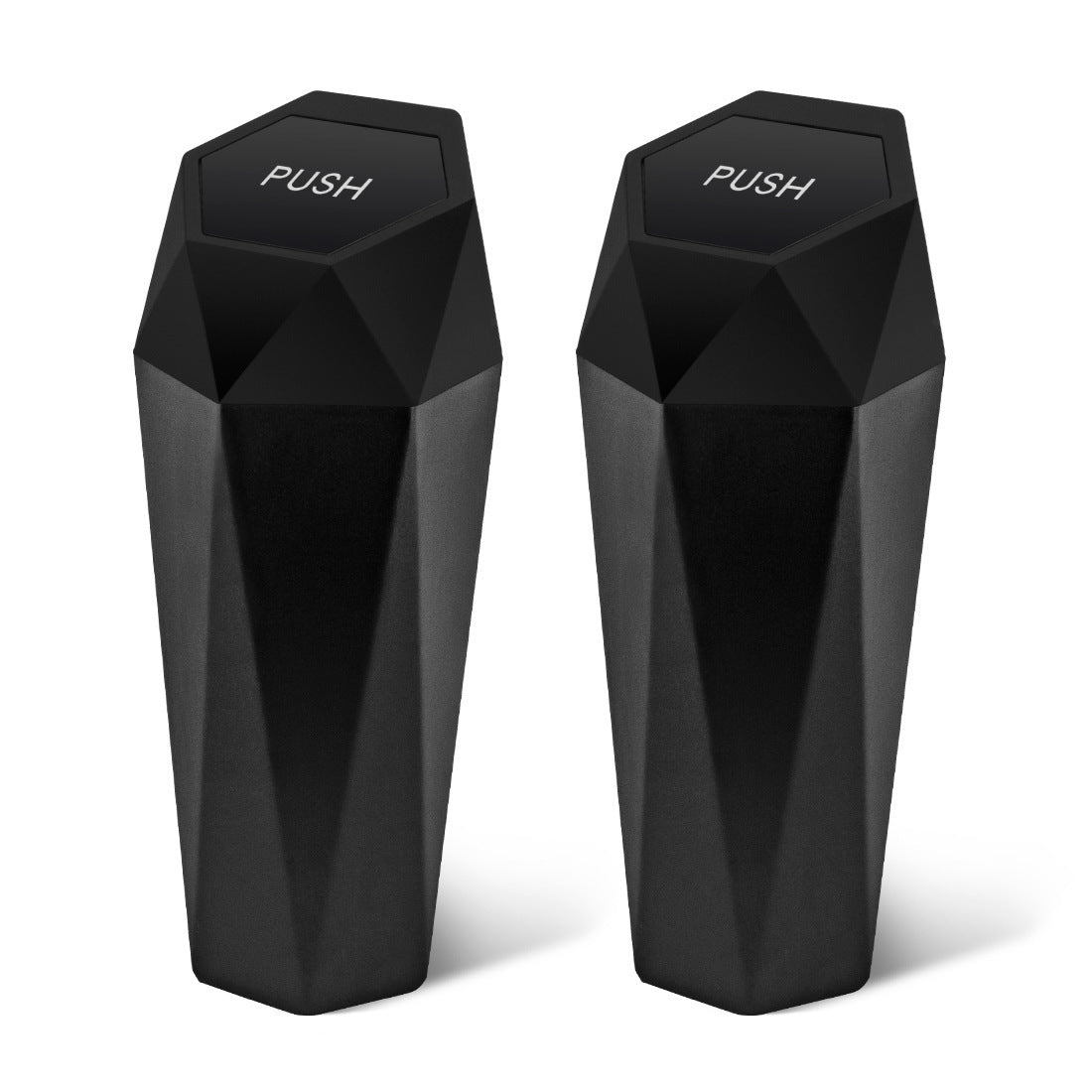 Mini Car Cup Holder Trash Bin with Push Lid