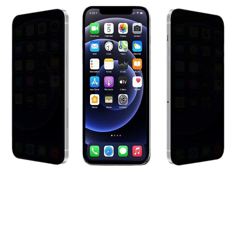 Privacy Tempered Glass Screen & Camera Lens Protector for iPhone 11–16