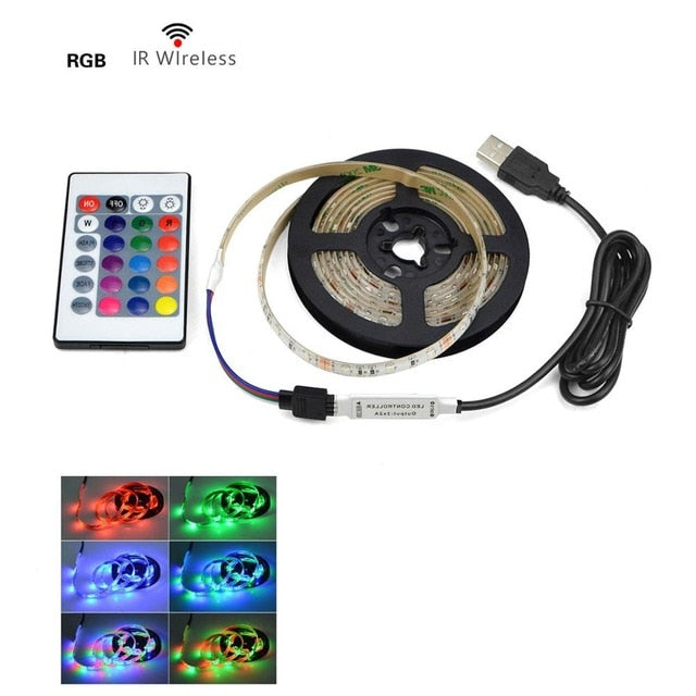 USB RGB LED TV Backlight Strip with Remote – 5V