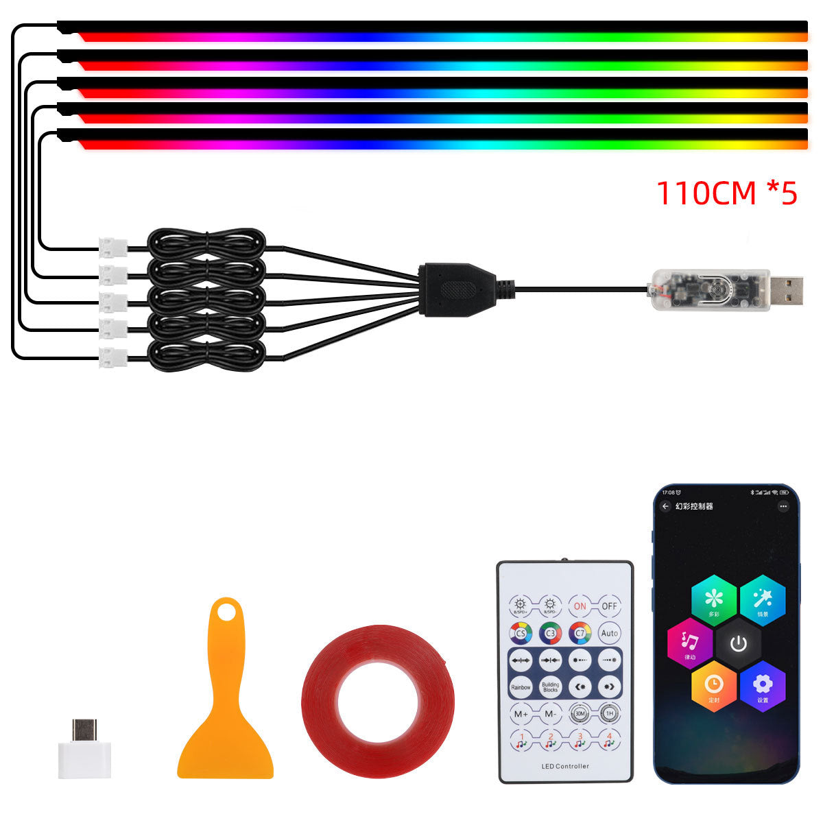 RGB Symphony Acrylic Car Interior Ambient Lights