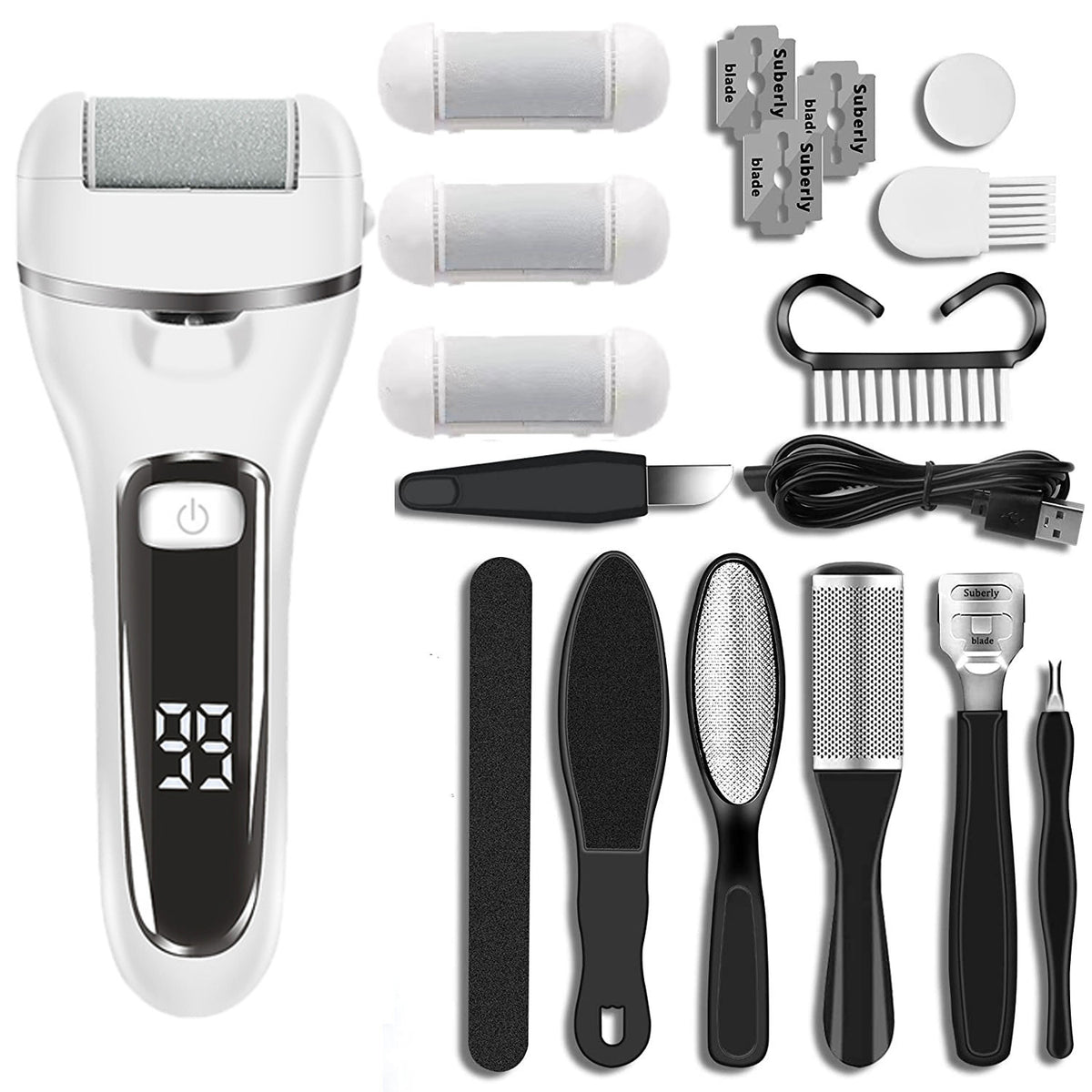 Rechargeable Electric Foot Callus Remover & Pedicure Care Kit