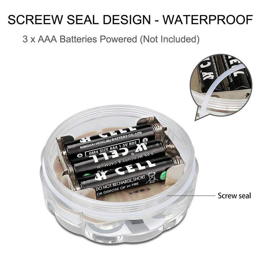 RGB Waterproof Submersible LED Lights with Remote Control