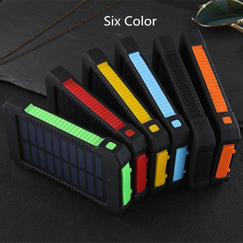 20,000mAh Solar Power Bank with LED Emergency Light