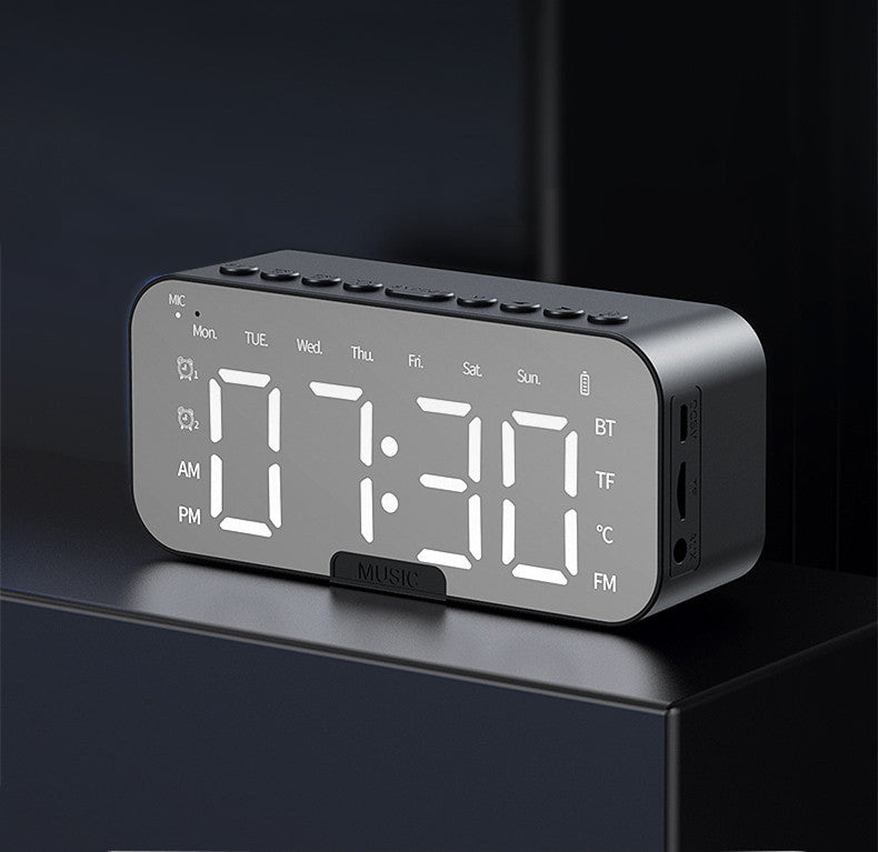 Bluetooth 5.2 Speaker with LED Alarm Clock & Phone Stand