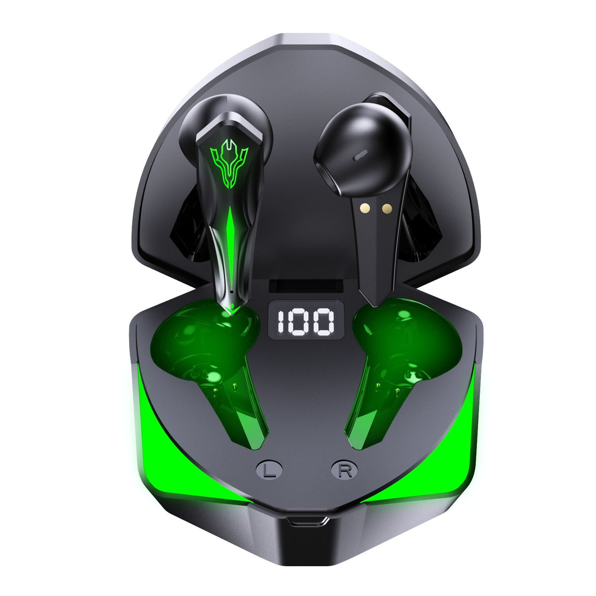 YYK-Q35 Bluetooth 5.1 Gaming Earbuds with Digital Charging Case