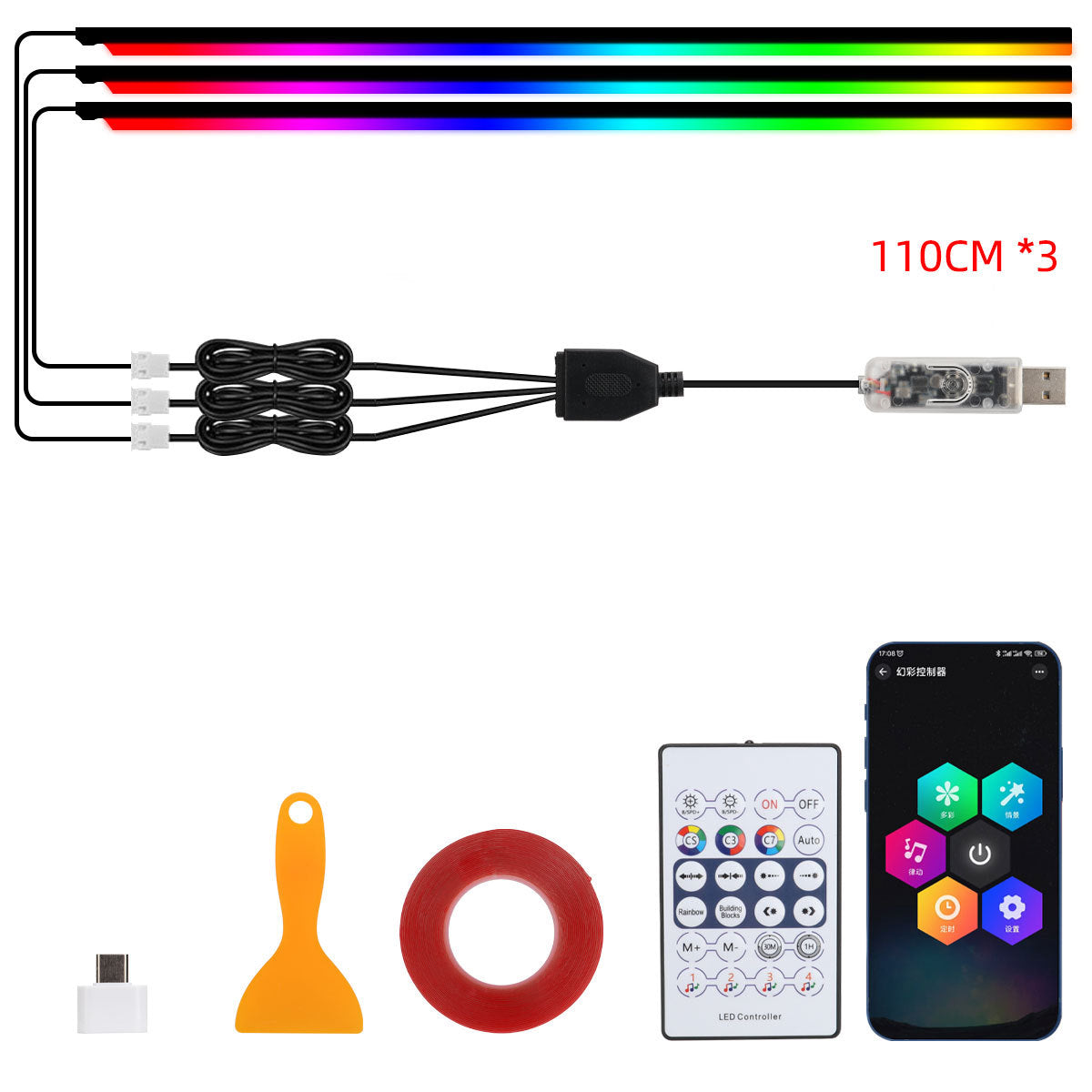 RGB Symphony Acrylic Car Interior Ambient Lights