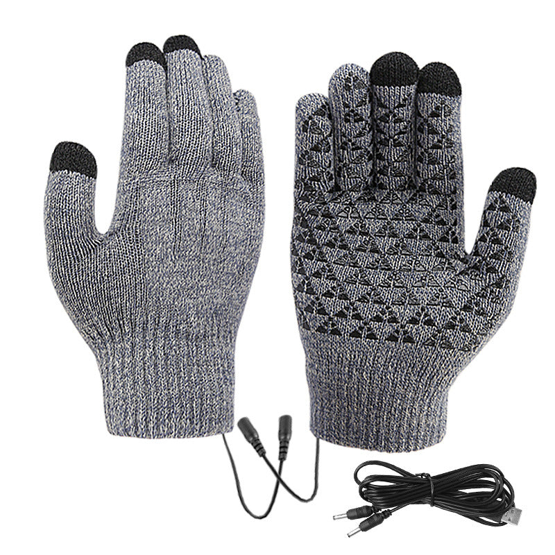 USB Heated Winter Gloves with Touchscreen & Anti-Slip Grip