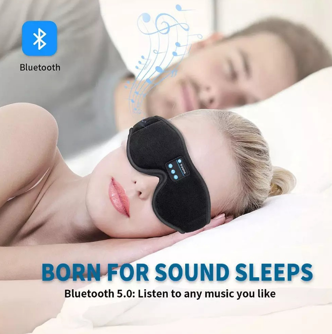 Bluetooth 5.0 Sleep Mask Headphones – Wireless Stereo Eye Mask