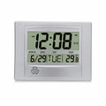 Digital LCD Wall & Desk Clock with Alarm, Calendar & Temperature Display