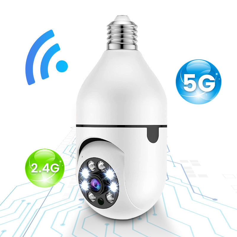 2MP Smart Wi-Fi Bulb Security Camera – Auto Tracking, Night Vision & Pan/Tilt