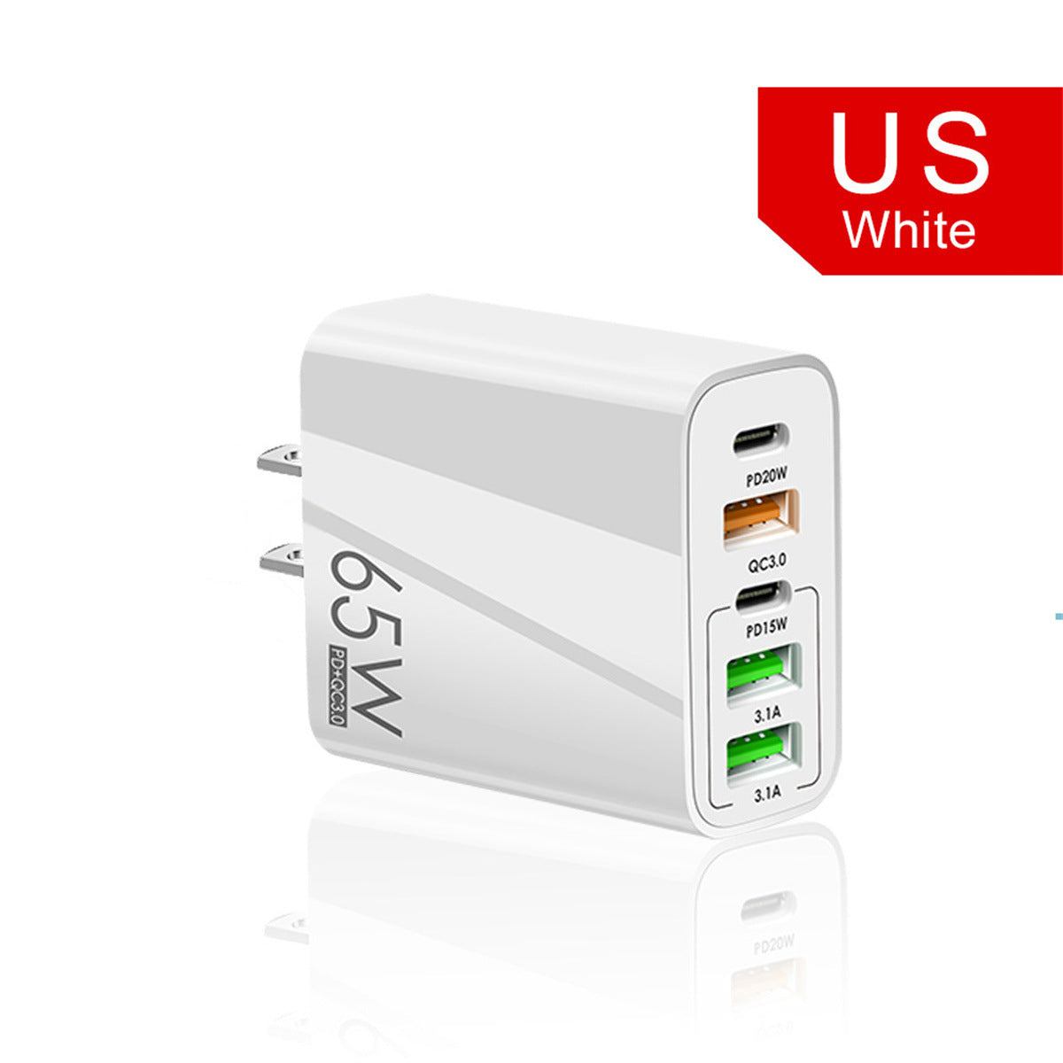 65W 5-Port USB Fast Charging Adapter – PD & QC 3.0