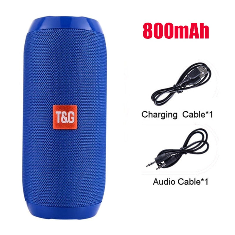 T&G Portable Bluetooth 5.0 Wireless Speaker | 10W Stereo Sound | IPX5 Waterproof | FM Radio & TF Card