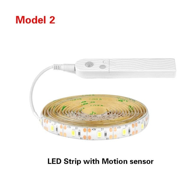 PIR Motion Sensor LED Strip Light – Under Cabinet, Stairs & Closet