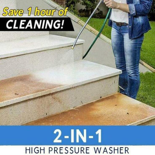 2-in-1 High Pressure Water Jet Washer Wand for Car & Outdoor Cleaning