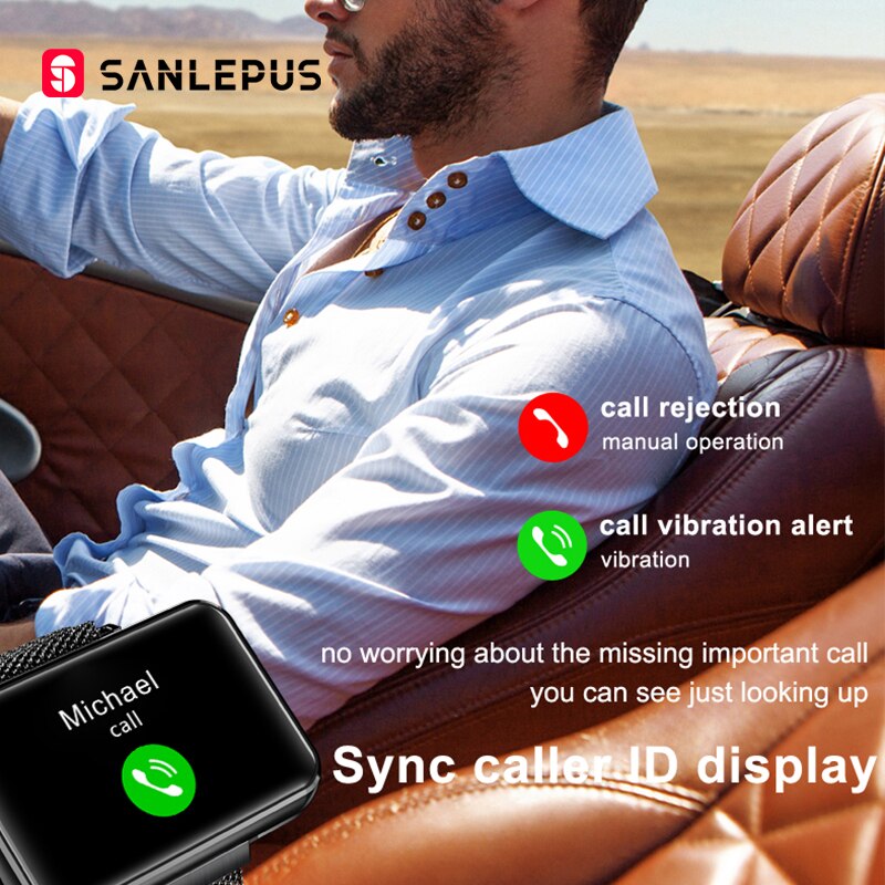 SANLEPUS Smart Watch with Hidden Wireless Earbuds – Bluetooth Fitness Smartwatch for Men &amp; Women