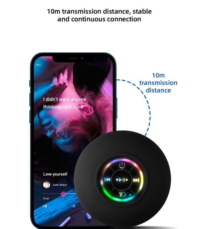 RGB Waterproof Bluetooth Shower Speaker
