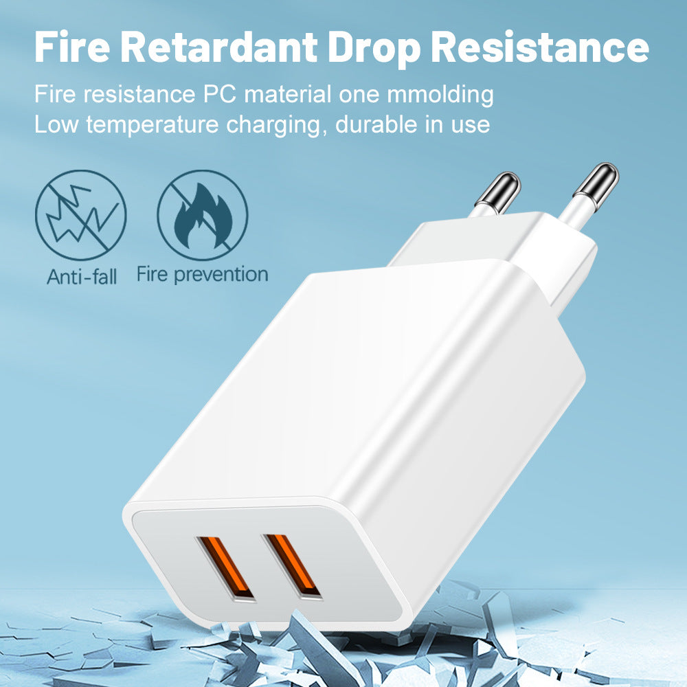 Dual USB 2.4A Fast Charging Wall Charger