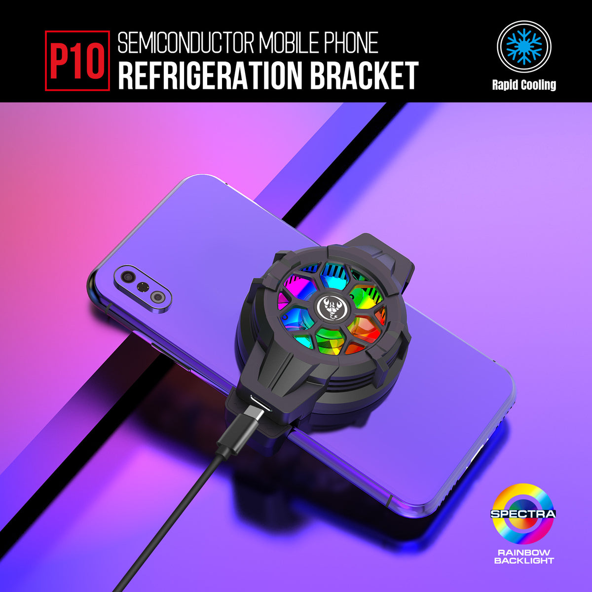 P10 RGB Semiconductor Gaming Phone Cooler