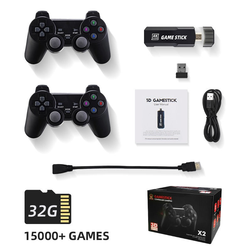 Retro GD10 4K Wireless Game Stick Console – 40,000+ Games | Dual Wireless Controllers