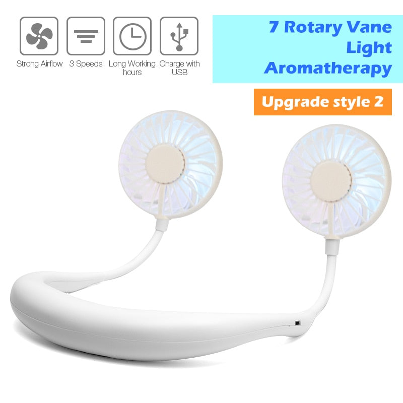 Rechargeable 2-in-1 Neck & Desk Cooling Fan
