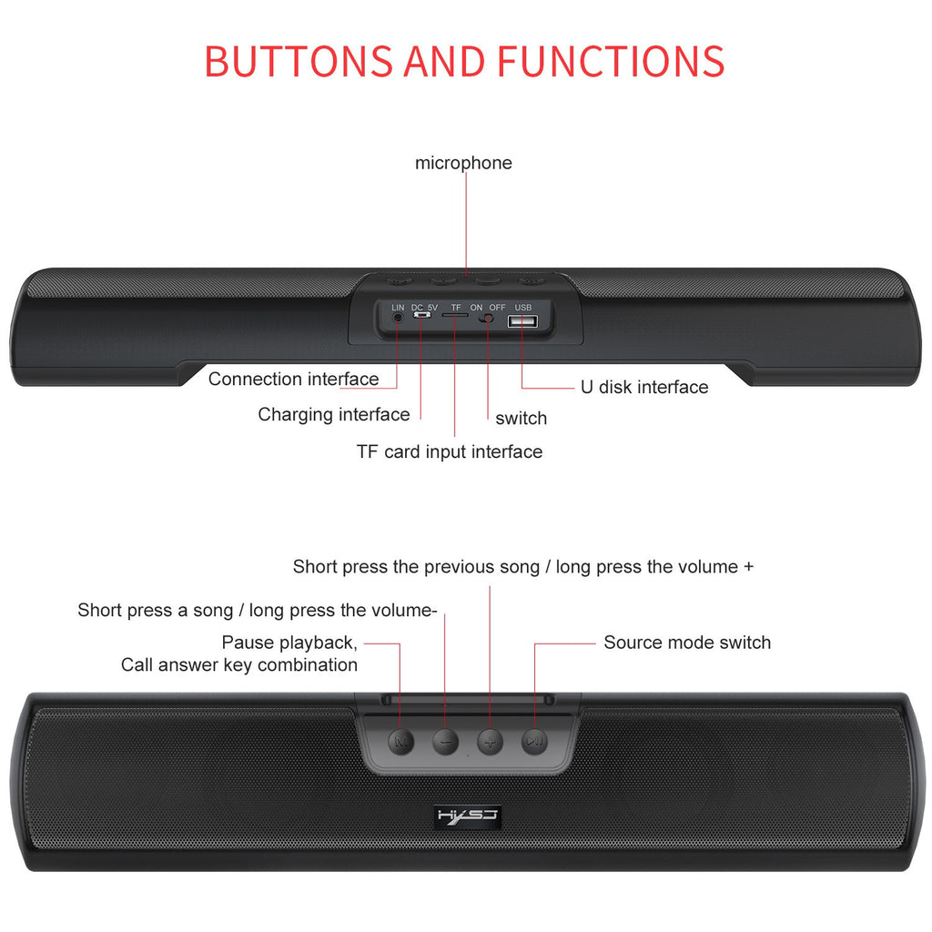 Q3 Desktop & Wall-Mounted Soundbar Speaker