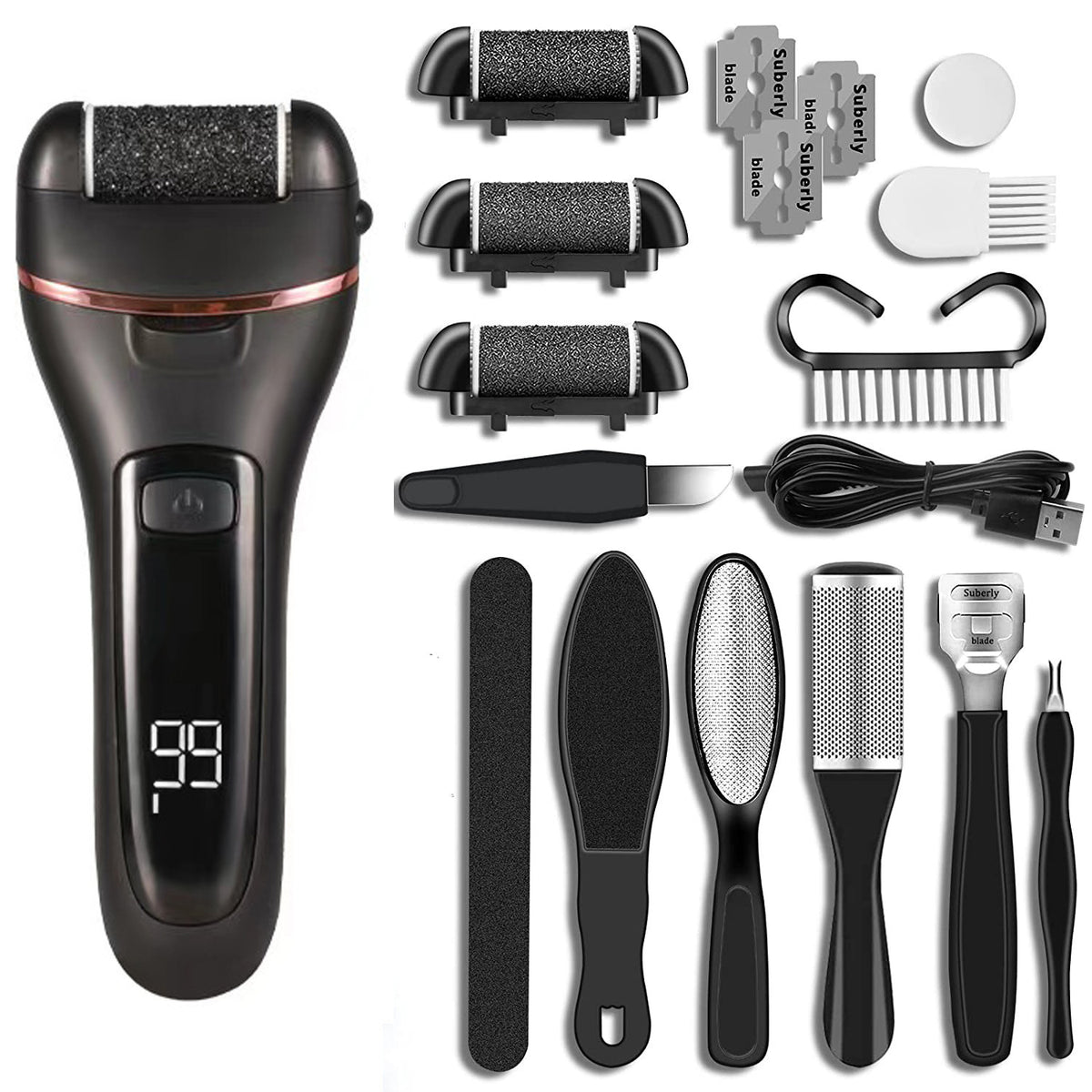 Rechargeable Electric Foot Callus Remover & Pedicure Care Kit