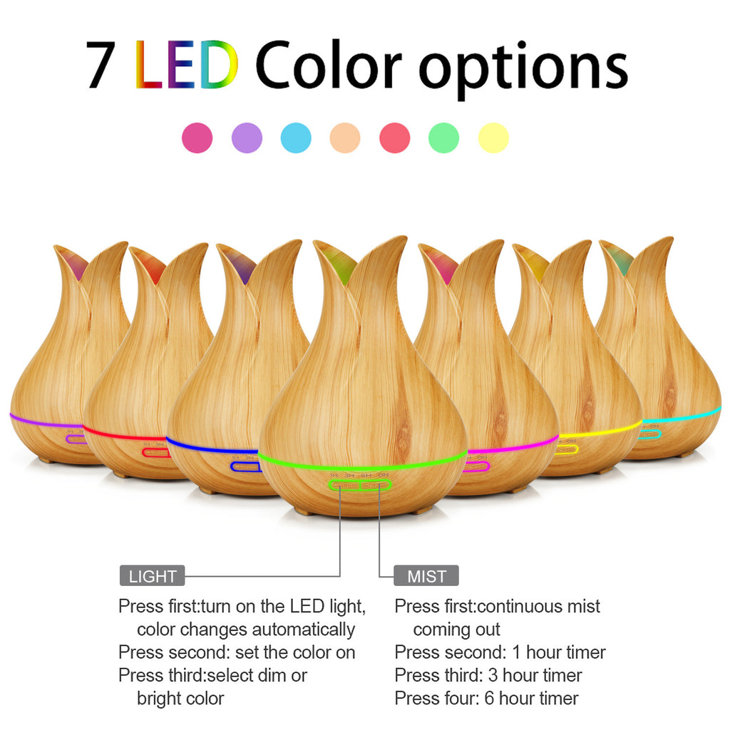 Smart WiFi 400ml Aroma Diffuser with Alexa Control & 7-Color LED Light