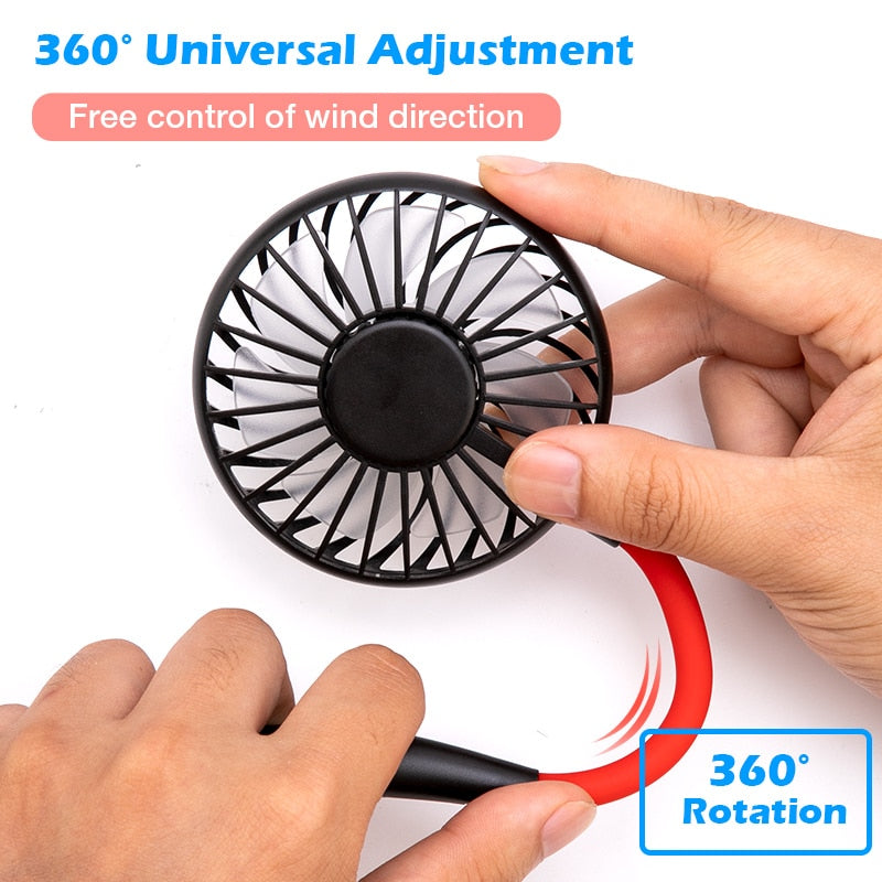 Rechargeable 2-in-1 Neck & Desk Cooling Fan