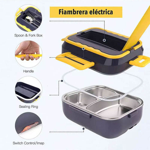 1.5L Portable Electric Heated Lunch Box – 304 Stainless Steel Food Warmer