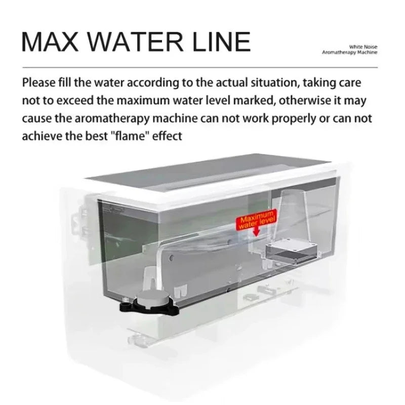 8-in-1 White Noise Bluetooth Speaker & Flame Humidifier